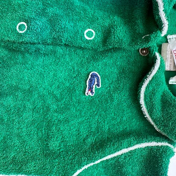 Vintage Izod Lacoste Green Terry Sleeper 19-27 lbs - Picture 4 of 5